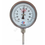 Термометр биметаллический радиальный Дк100 L=64мм G1/2" -30+70С БТ-52.211 Росма 00000002624