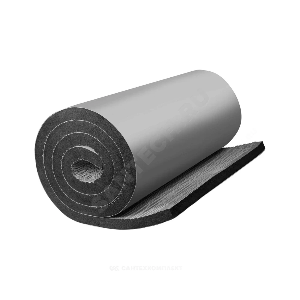 Рулон вспененный каучук ST AD 32/1,0-6 Тмакс=85°C черный самоклеящийся с покрытием IN CLAD grey K-flex 80132210103IG