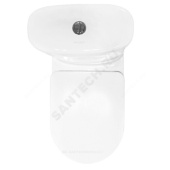 Унитаз-компакт горизонтальный выпуск нижний подвод 2/реж слив кнопка с сиденьем дюропласт микролифт белый Art Comfort Sanita Luxe WC.CC/Art/2-DM/WHT.G/S1