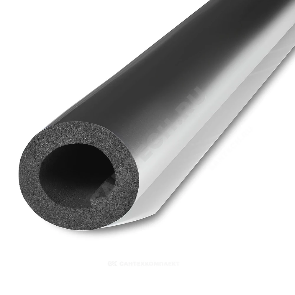 Трубка вспененный каучук ST 133/32 L=1м Тмакс=110°C черный с покрытием AL CLAD K-flex 32133214303CL