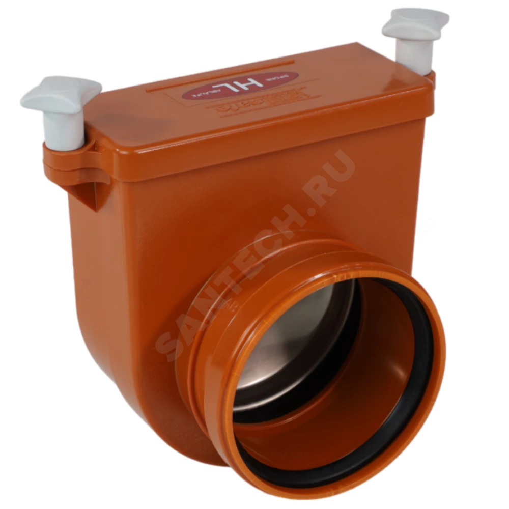 Клапан обратный канализационный коричневый Дн 110 б/нап с заслонкой из нерж стали HL HL710.0
