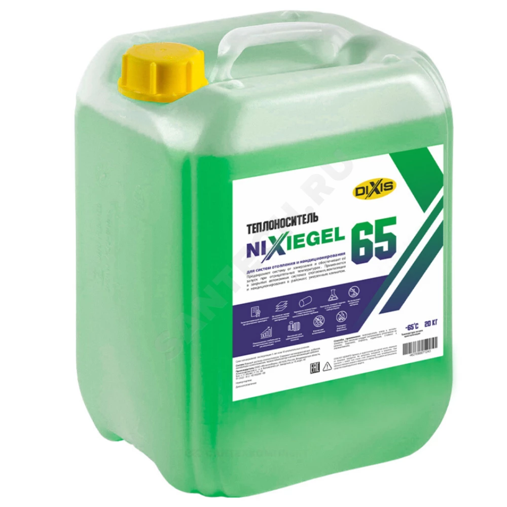 Теплоноситель Nixiegel 65 50 кг этиленгликоль 63% Ткр=-66 оС канистра DIXIS 0-08-0013