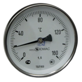 Термометр биметаллический осевой Дк63 L=50мм G1/2" 160С ТБП-Т НПО ЮМАС