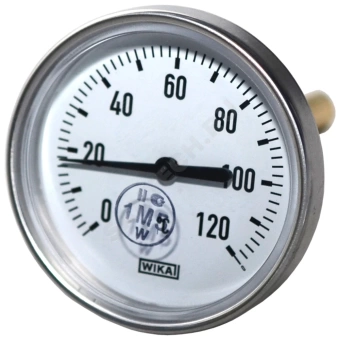 Термометр биметаллический осевой Дк100 120С L=40мм G1/2" A50.10 Wika 36586397