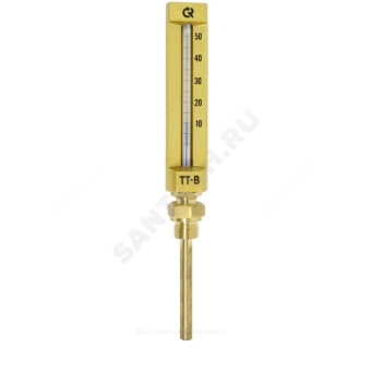Термометр жидкостной виброустойчивый прямой 50С L=100мм G1/2" ТТ-В-150 150/100 Росма 00000002831